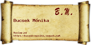 Bucsek Mónika névjegykártya